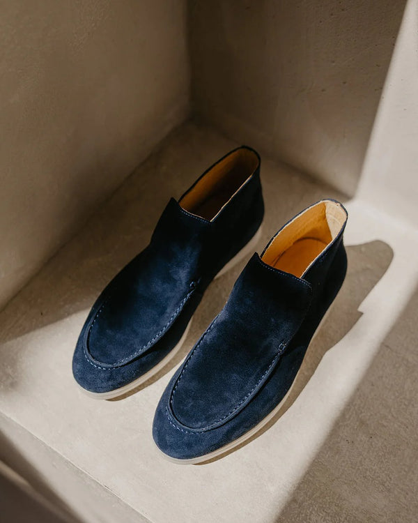 MONACO - NAVY HIGH LOAFERS 