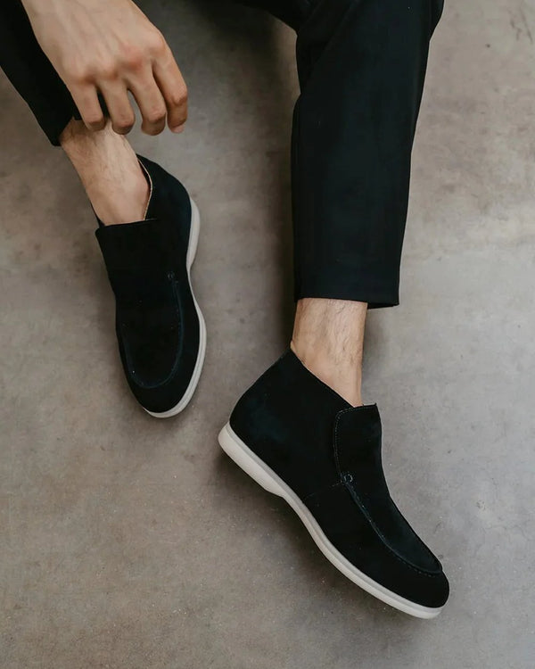 MONACO - BLACK HIGH LOAFERS